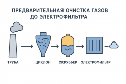 Предварительная очистка газов до электрофильтра